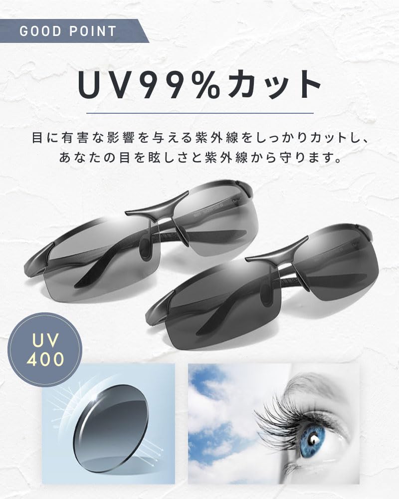 Polarized Photochromic Sports Sunglasses for Men and Photochromic Colored UV Ultra for and Driving [bh life] Women, Lenses, Lenses, Protection,