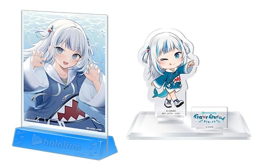 Ichiban Kuji Hololive Vol.5 Mini Art Board Prize & Kyun Chara Prize Acrylic Stand Shark-chan 2-Piece Set