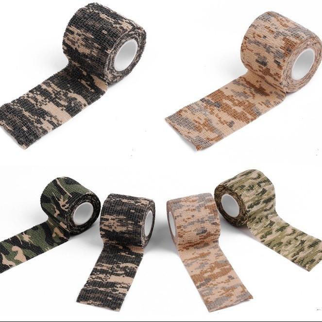 Self Adhesive Stretchable Camouflage Tape For Outdoor Use With Non Sticky Fabric In Multiple Colors And Patterns For Easy Application