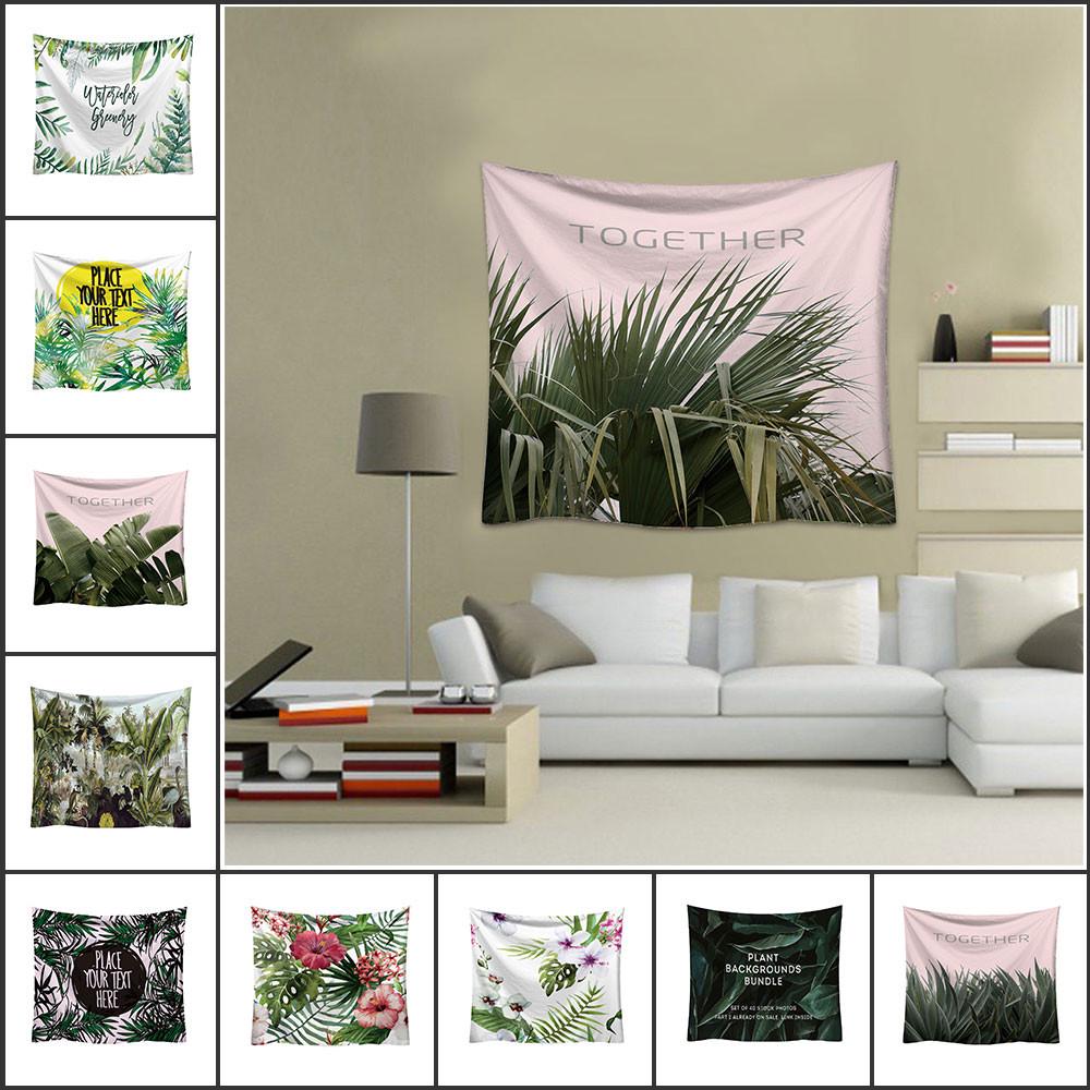 Buy Fashion Tapestry Green Leaf Pattern Fresh Style Decorative Tapestry