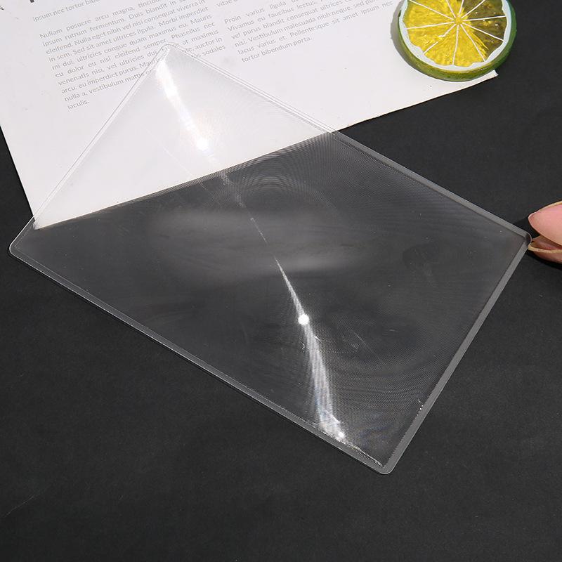 A5 Business Card Magnifier Portable 180X120Mm Large Size Transparent Pvc Magnifier Reading Books Novels