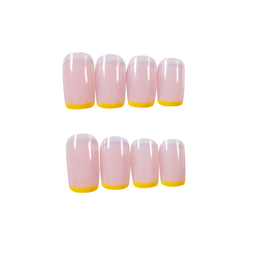 French Nude Simple Wearable Nails - Finished Nail Art Stickers & Detachable False Nail Pieces
