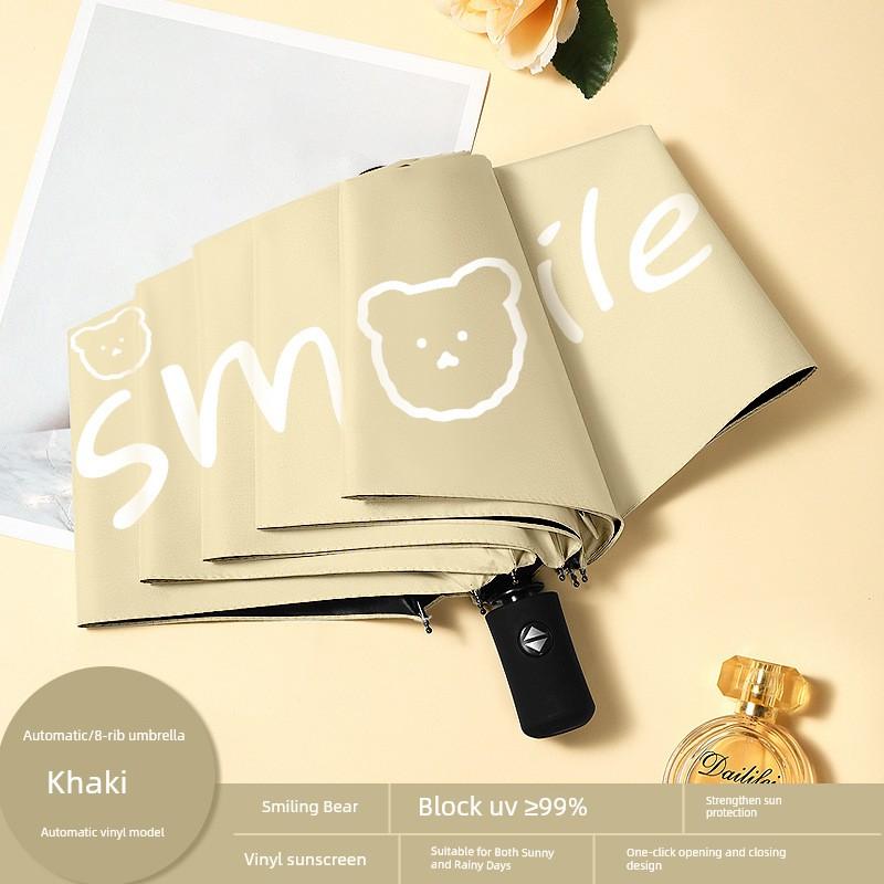 Outdoor Automatic Umbrella, Sun Umbrella for Women, Sun Protection, Uv Protection, Foldable Sunshade Umbrella for Both Sunny and Rainy Weather
