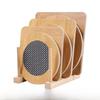 Fine Workmanship Wooden Heat Pad With Anti-Slip Mat Round Square Coasters Waterproof Anti-Slip Pot Holder Kitchen Kitchenware