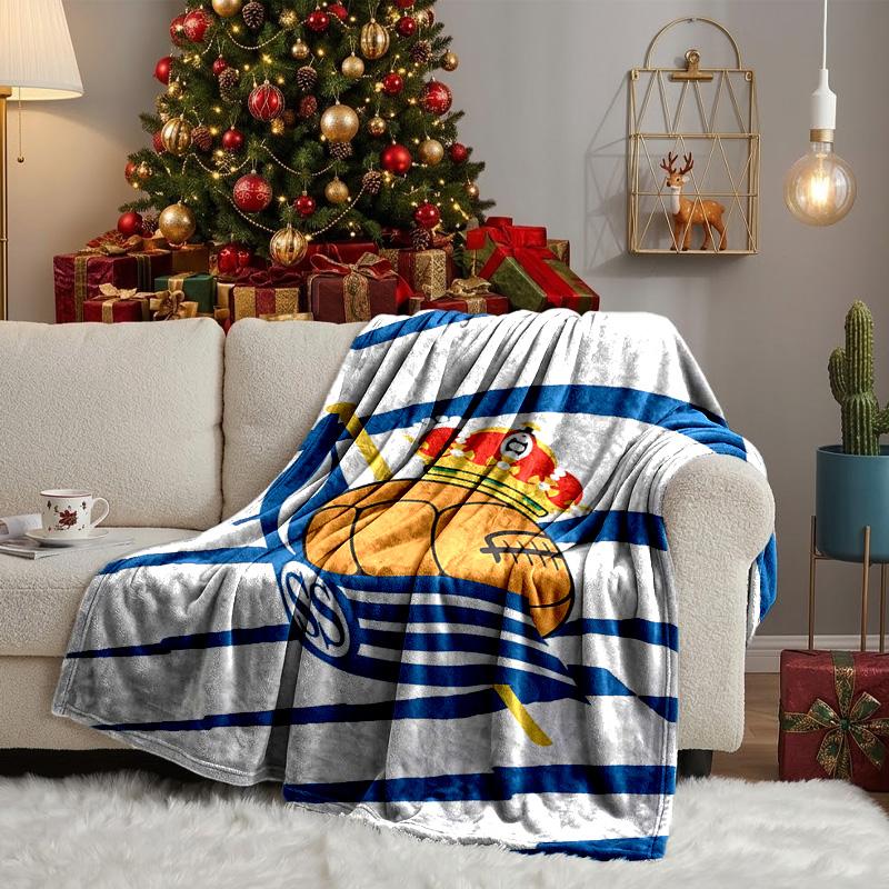 Royal Football Emblem Blanket Lightweight Ideal Bedding Blanket Perfect for Travel, Camping, Living Rooms, Offices, Sofas, Fan Christmas gift