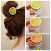 Κορεάτικο στιλ Lemon Hair Scrunchies Φρούτα σε σχήμα λεμονιού Fruit Hair Ring Summer Hair Scrunchies Daily