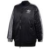 Casual Comfortable Striped Zipper Long Sleeve Cotton Jacket Women Jackets Black ED7600