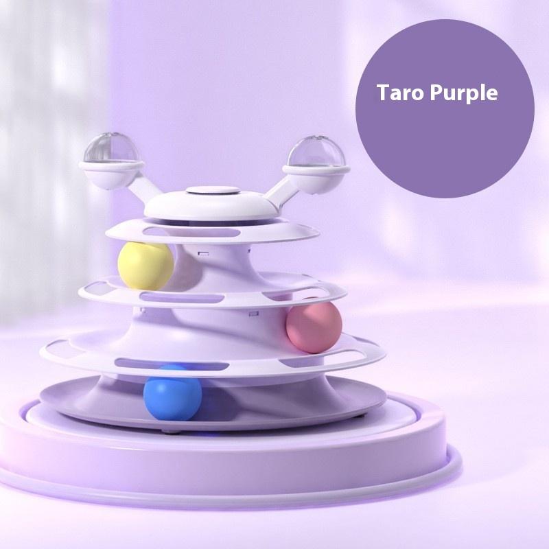 3/4 Levels Cat Toy Tower Turntable Roller Balls Toys Interactive Intelligence Training Track Puzzle Funny Games Accessories