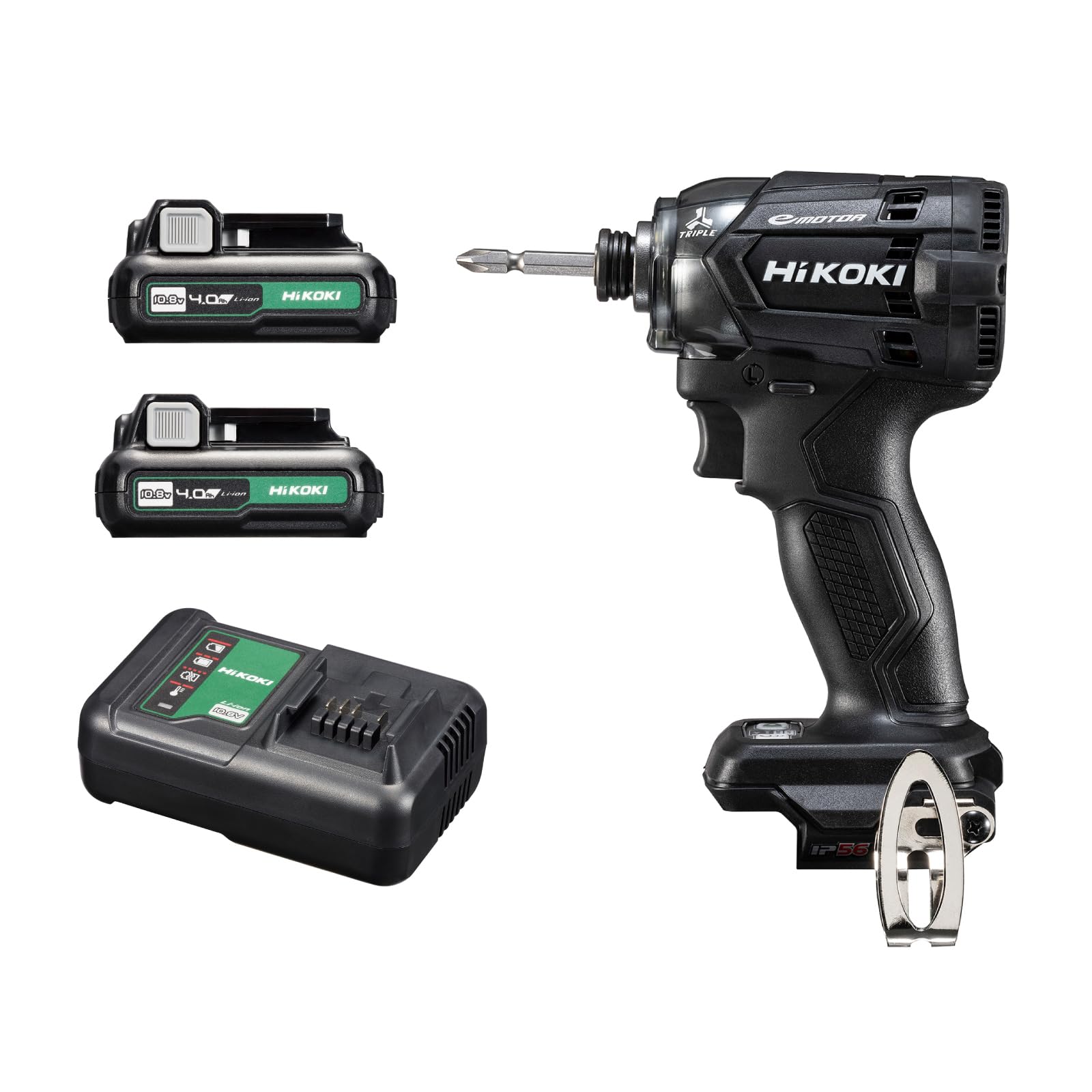 

HiKOKI Impact Driver WH12DCA 10.8V Rechargeable Strong Black with Battery and Charger