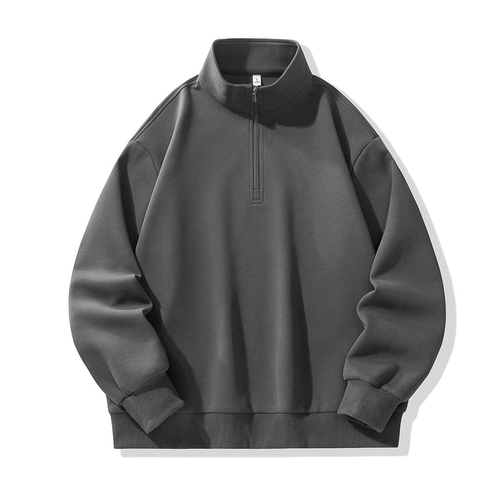 Męski Jesienny Jednolity Kolor Wszechstronny Luźny Modny Markowy Stójkowy Casualowy Męski Sweter Bluza