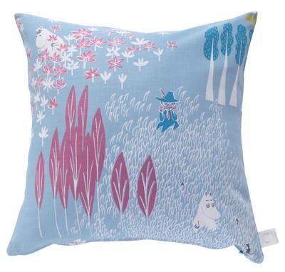 Quarter Report Moomin Cushion Saxophone 45 X Zipper Made In Japan (MOOMIN) Cover, "I'm Here," Design, Approx. 45cm, 100% Cotton, Closure,