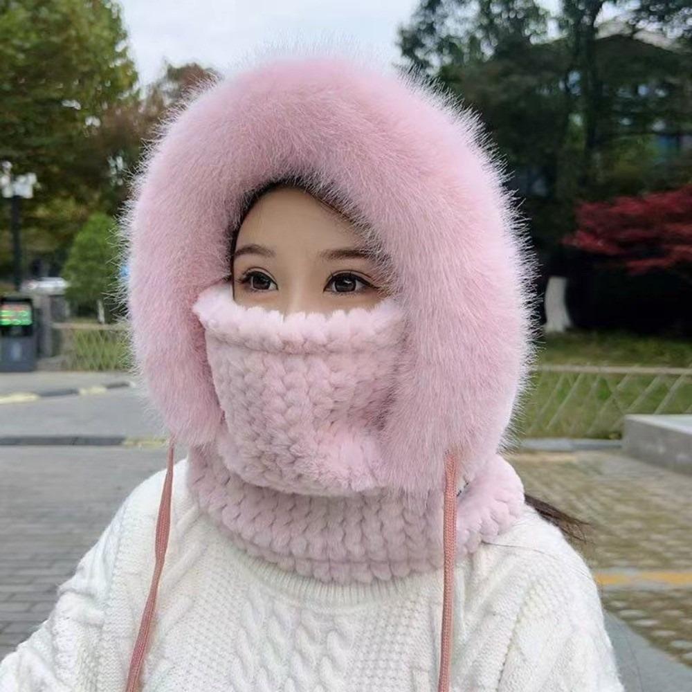 Coldproof Scarf Mask Integrated Hat Warm Lei Feng Hat New Helmet Cap  Unisex