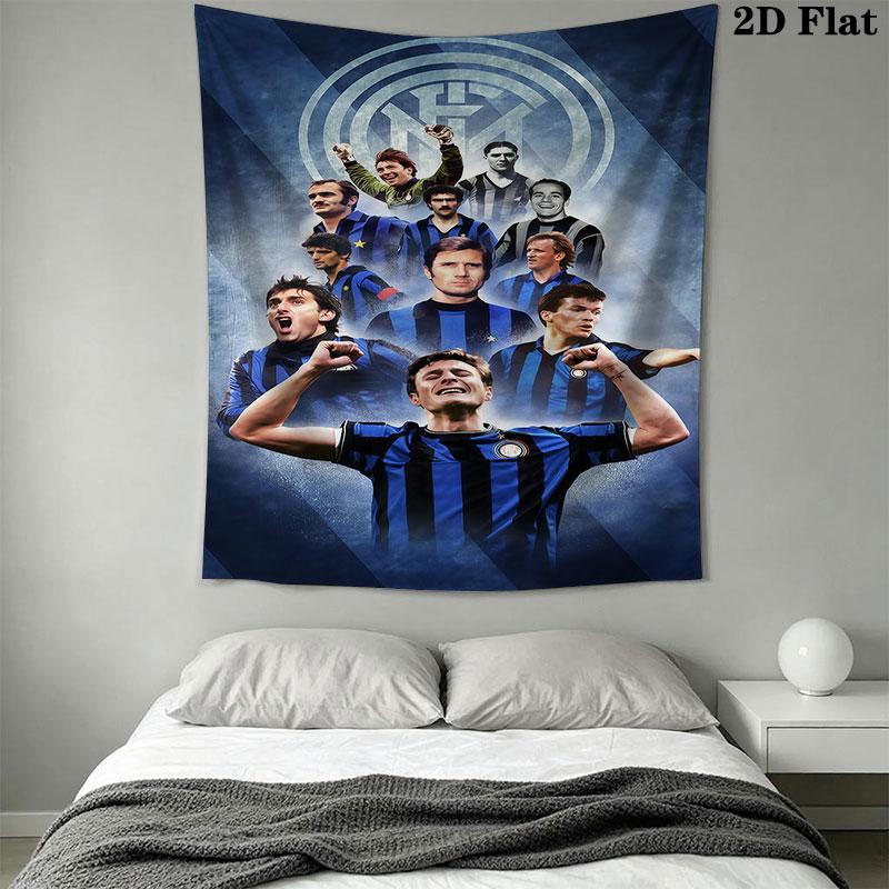 Inter Milan Wall Hanging Printed Fabric Blanket Decorative Tapestries for Bedroom Living Room Home Decor
