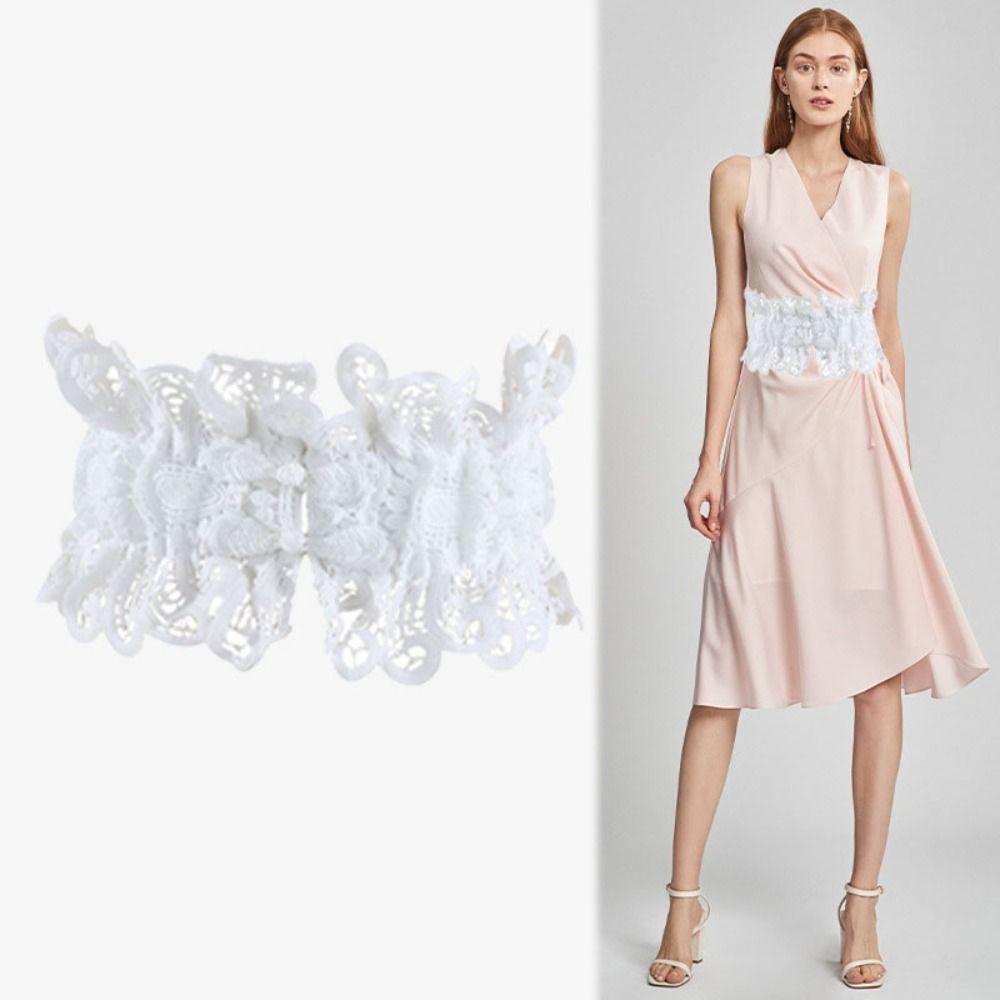 Hollow Corset Belt Elastic Wide Waist Corset Luxury Lace Cummerbunds  Girl