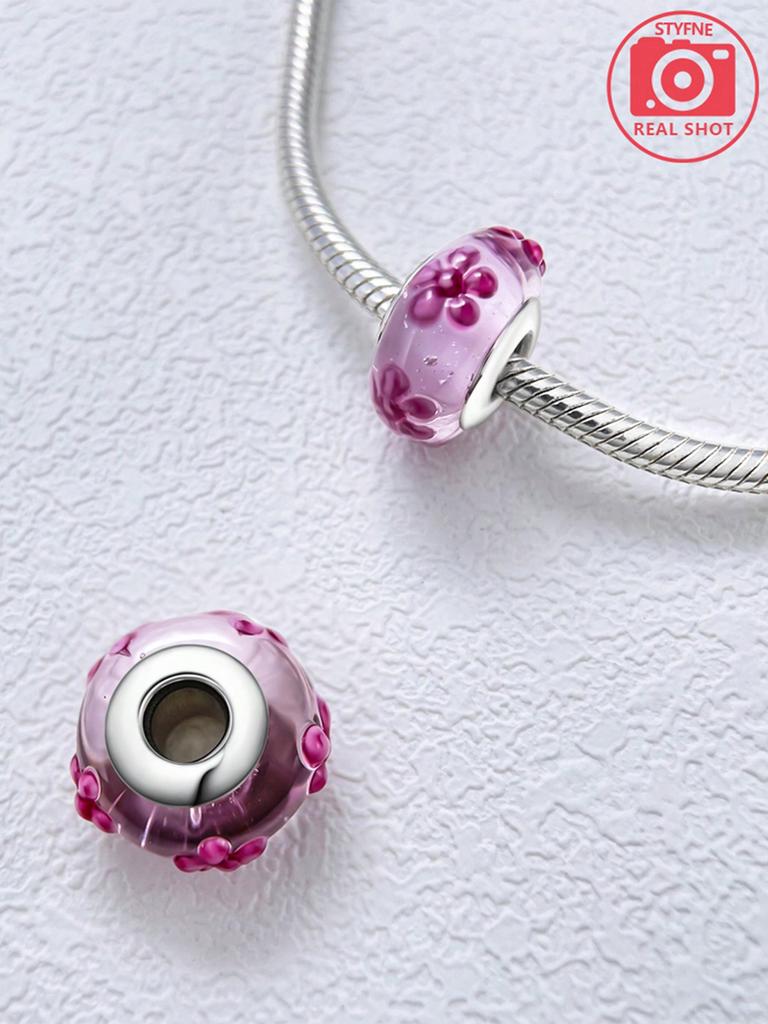 Charm Bead Charms Plata Butterfly Flower Bead Charms Charm copper Plated Compatible With Charm Bead Charms copper Authentic Bracelets for Jewellery Ma
