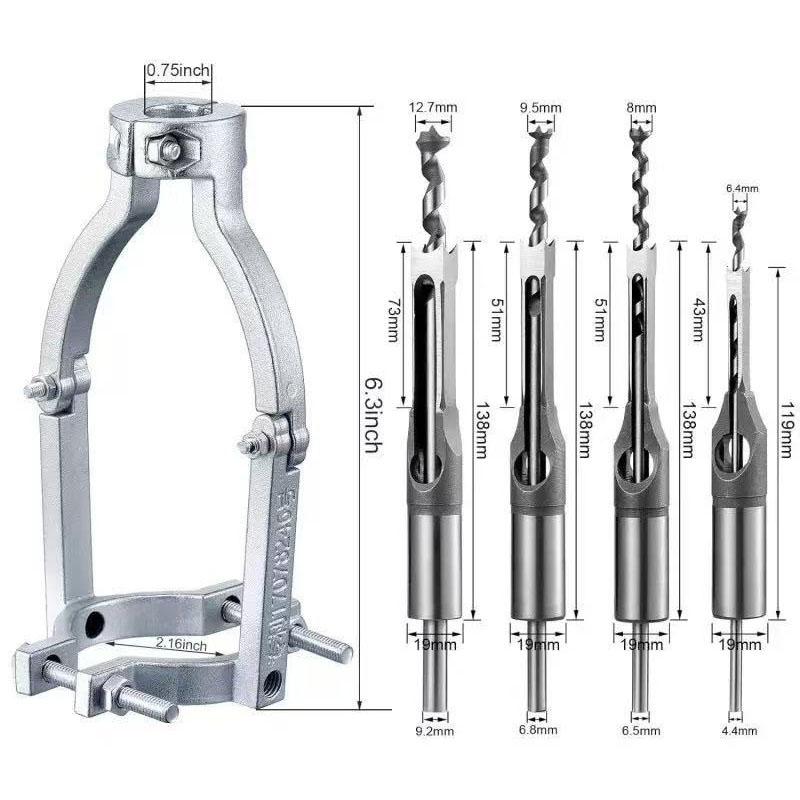 Square Hole Drill Bit Adapter For Electric Tools Professional Accessory - Woodworking Hole Saw - Cutting Chisel - Drill Bit Set