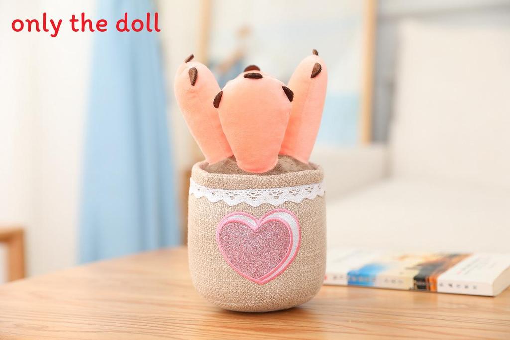 Tulip Mushroom Potted Plush Toy With Pp Cotton Fill And Cartoon Style For Creative Lounge Decor
