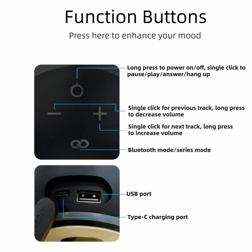 Heavy Bass Wireless Bluetooth Speaker with 360° Surround Sound RGB Speaker  for Party Travel