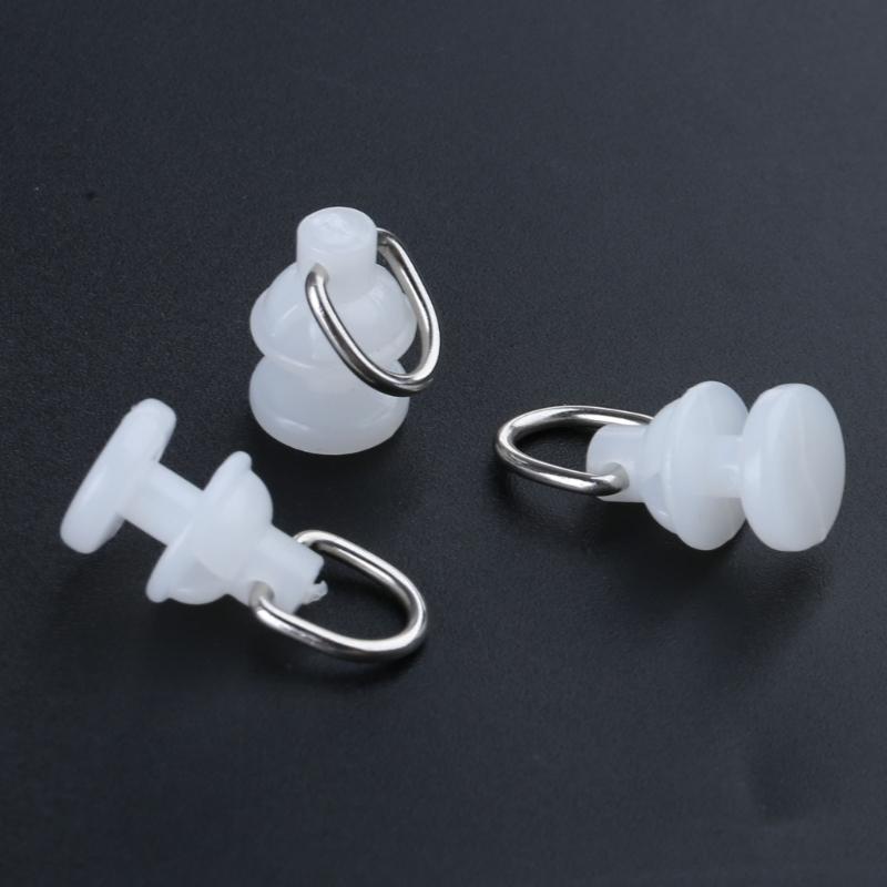 100Pcs Curtain Track Fittings White Plastic Hooks Gliders Quiet Wheel Drapery Track Rollers Runner Window Accessories
