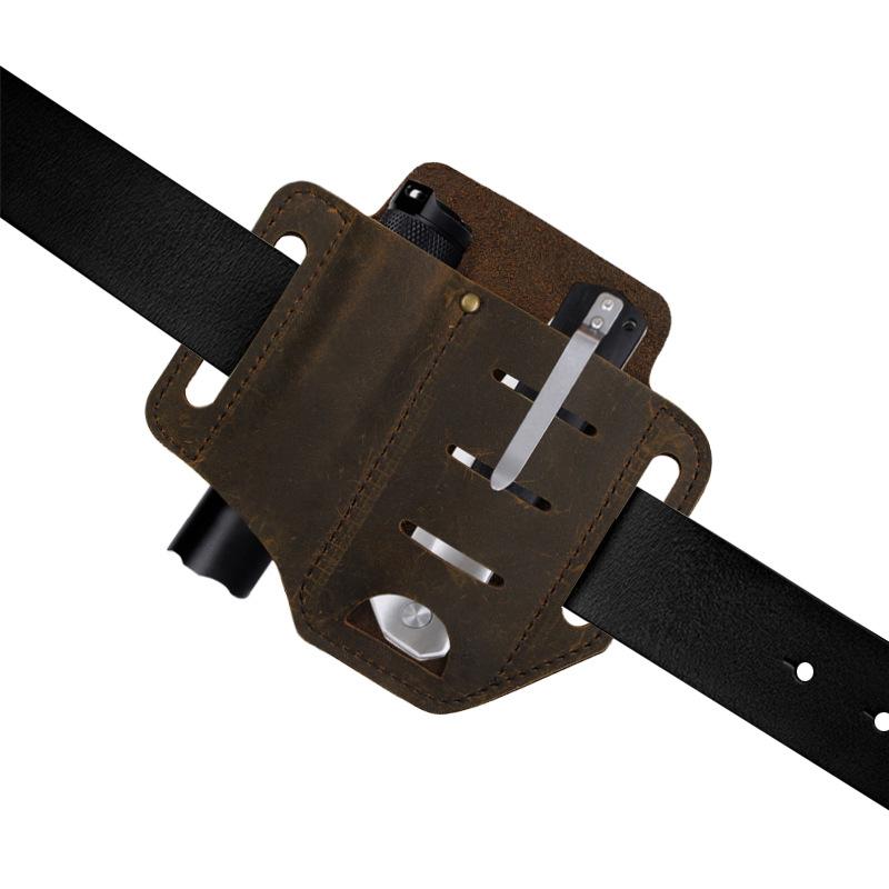 PU-Leder Multitool-Halter Essentieller Organizer Gürteltasche Stifttasche Outdoor-Werkzeugverpackung Werkzeugschrank 13,5x15,2cm