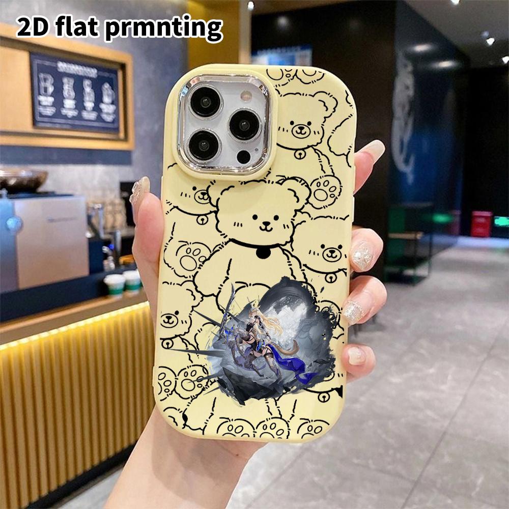 Phone Case: 2D Flat Design Suitable for iPhone 18 17 16 15 14 13 Pro Protective Case, Couple Style, Blonde Beast Ears, Christmas and Halloween Gift