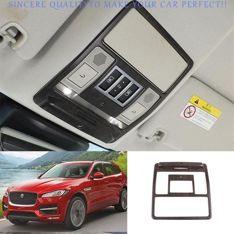 For Jaguar F-PACE 2017-2020 Oak Wood Grain Front Reading Light Frame Trim 1PCS