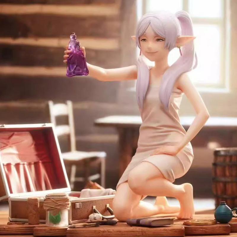 Buried Friend, Lotus Potion Bottle Friend Figure, Double Ponytail Cosplay Beautiful Girl, Model Ornament
