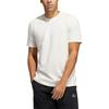 adidas Logo Letter Print Ribbed Crew Neck Breathable Comfortable Short Sleeve T-Shirt Men T-Shirts White HE2315
