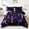 Purple Bedding Set Paris Eiffel Tower Lavender Print Cozy Duvet Cover King Queen Twin Size Birthday Gift for Adult Bedroom Decor
