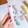 Toddlers Hair Comb Fetal Head Dirt Removal Comb Girls Cartoon Silicone Handle Comb Head Massager Combs Baby-Care Product