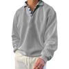 Popular Autumn Long-sleeved V-neck Men's Lapel Loose Sweater Men's Clothing