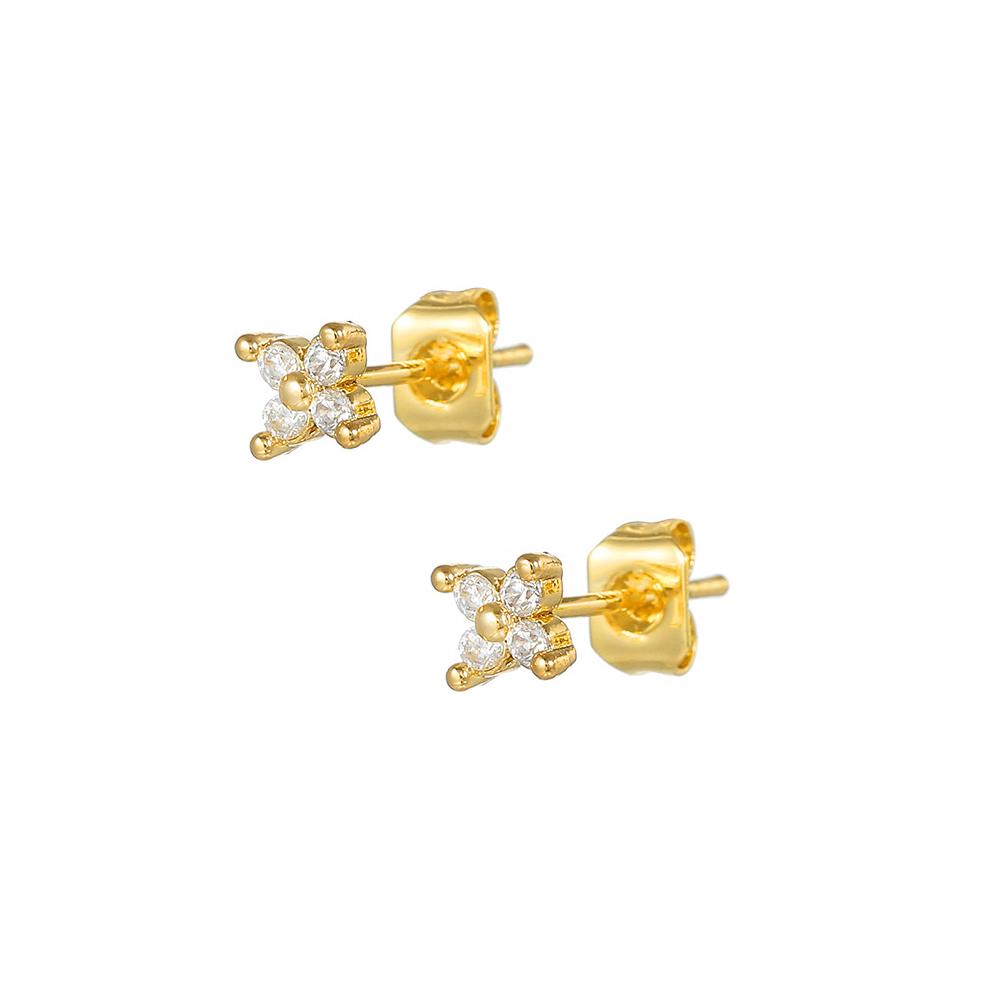 

Stainless Steel Star Chain Tassel Drop Earrings 18K Gold Plated Double Studs Zircon Butterfly Piercing Earring Fashion Jewelry