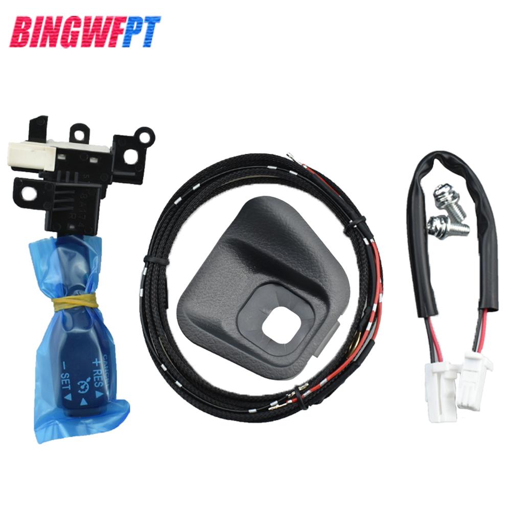 BINGWFPT Steering Wheel Cruise Control Switch For Toyota Land Cruiser LC200 LC76 84632-34011 45186-60050-C0 45186-60050-E0 чёрный