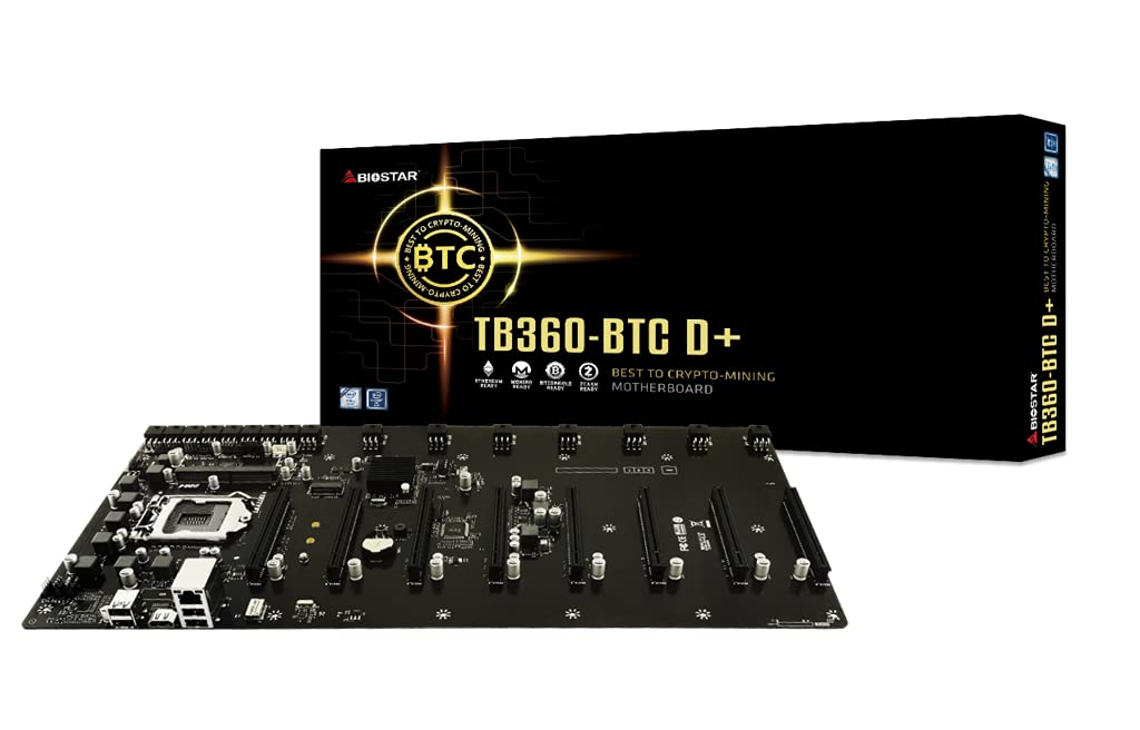 

BIOSTAR B360 chipset PCIe 8 slot mining motherboard [ TB360-BTC D+ ]