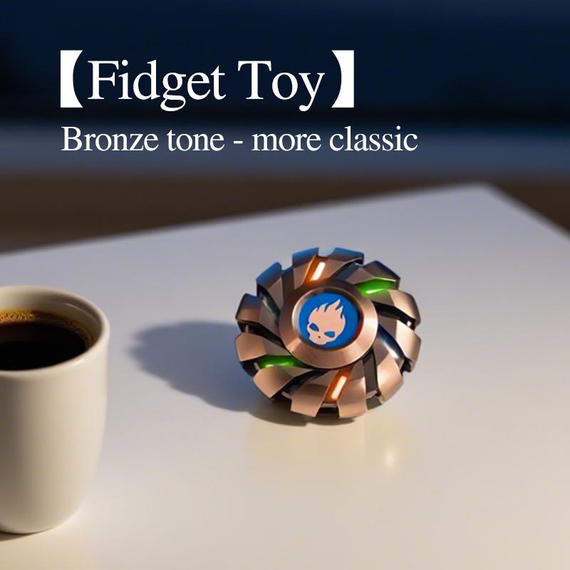 Edc Fidget Toy Luminous All-Metal Fidget Spinner - Mini Smart Gyro Set for Stress Relief & Focus - Adult & Kids Gift