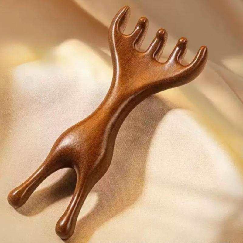 

Deer Antler Massage Comb-Dual-Ended Design for Scalp,Head & Beard,Stimulate Circulation&Detangles Hair,Traditional Wellness Tool
