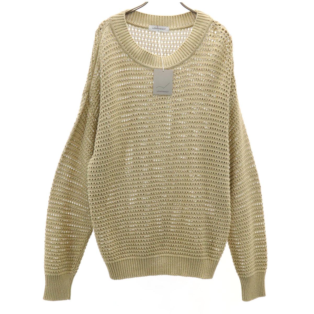 

WRAPINKNOT неношеный Вязаный свитер с длинным рукавом, силуэта оверсайз, бежевый, женский, б/у