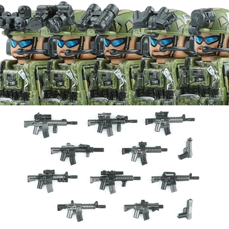 Commando Urbano Forze Speciali Figure Militari Blocchi da Costruzione SWAT Esercito USA Ucraina Soldati Assalto Fanteria Scudo Armi Giocattoli