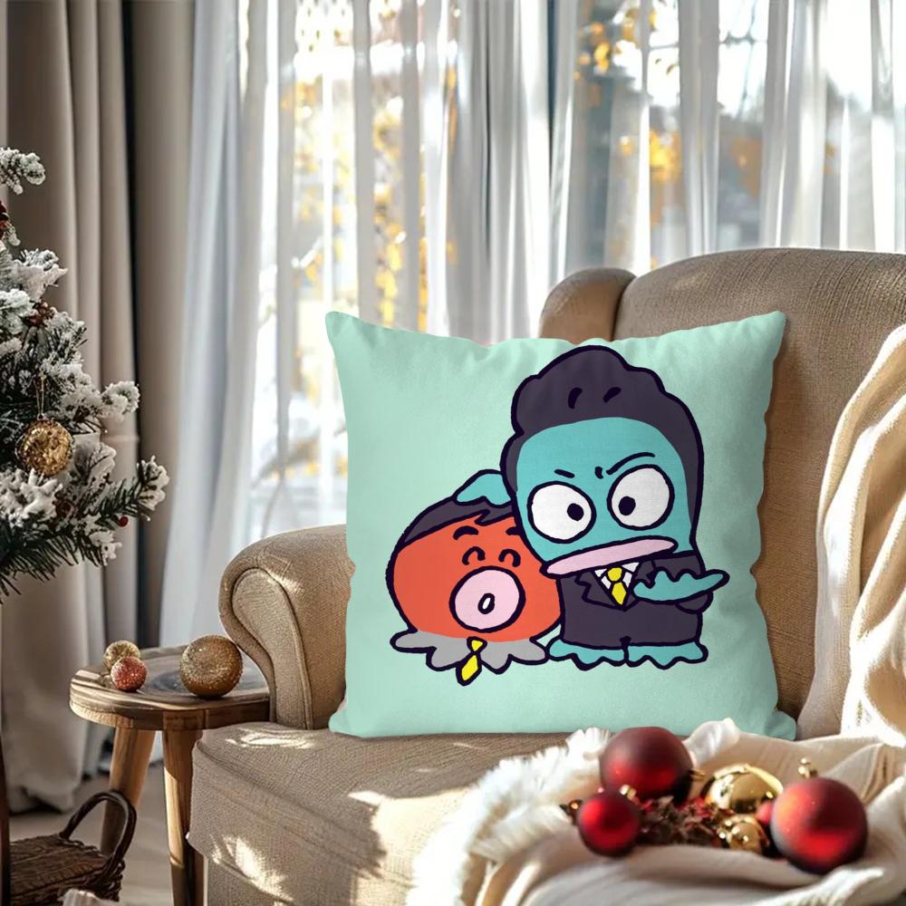 Cartoon Ugly Fish Animation Pillow Case Square Pillow Bedroom Sofa Leisure Comfort Cushion Car Living Room Home Decoration 40X40