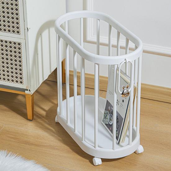Dirty Clothes Basket with Wheels Large Capacity Moisture-Proof Versatile Slim Clothes Hamper Organizer with Sturdy Metal Frame