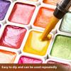 Pearlescent Watercolor Pigment - Color-Changing Gold for Nail Art & Thangka Painting.