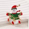 Christmas Brooch, Women's Holiday Decoration, Christmas Tree Brooch, Clothing Accessories, Christmas Snowman Brooch