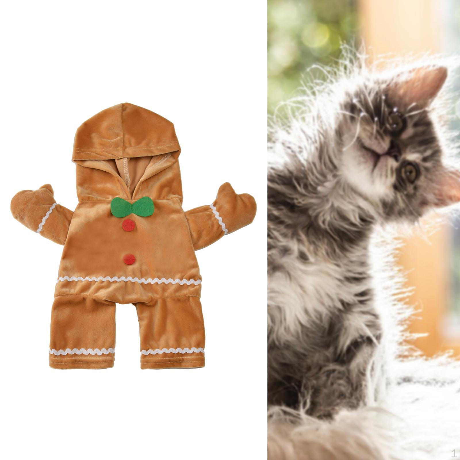 

Костюм Собака Імбирний Колобок Смішний М який Різдво Одяг для Домашніх тварин Різдвяний косплей для фото M