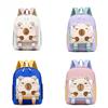 Preschool Backpack With Cartoon Capybara Print And Stressrelief Features For Toddlers And Beginners