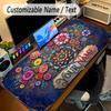 Mouse Pad Personalizado Tema Jardim Florido Texto com Nome Personalizado Base Antiderrapante Para Laptop Mesa de Escritório