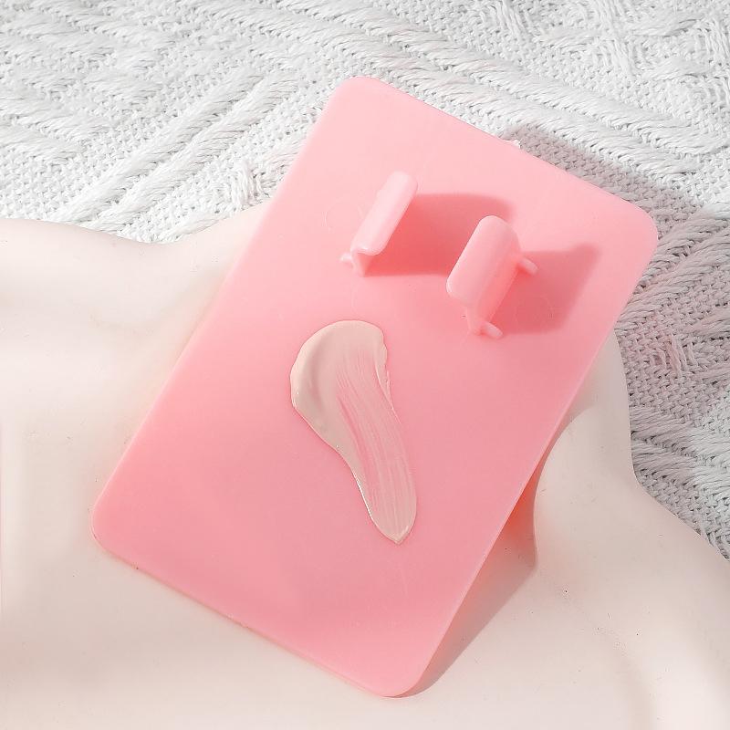 

1*Colorful Palette Tray Mixing Ring Makeup Toner Spatula Liquid Mixing Foundation Cream Blending Cosmetic MakeUp Tool For Travel світло-рожевий колір