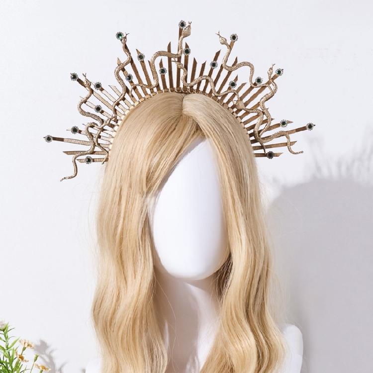 Dunkler Ton Schlangen-Kopfschmuck Gothic-Thema Event-Accessoire Cosplay-Stirnband Cosplay-Haarteile Party-Kleidung für Individualität