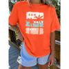 Elegant short-sleeved shirt for women Hawaiian vacation-themed printed round-neck women's shirt T The shirt is suitable for spring and summer