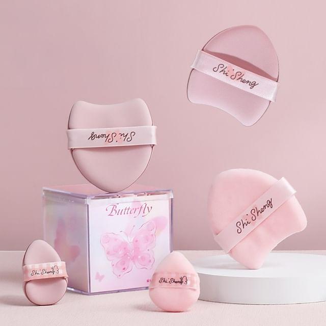 Kochanie - Set of 5: Powder Puff (Various Designs) Set of 5 - Pink