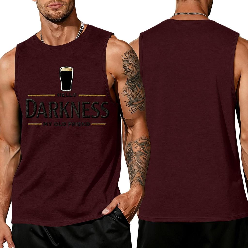 Men's Funny Printed Tank Top, Retro Sleeveless Casual Shirt for Lovers